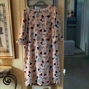 Sweetsalt dress plus size long sleeve XXL floral pattern pink black gree…